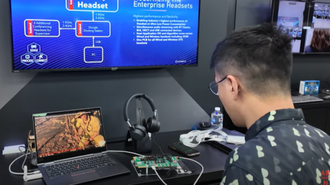 Synaptics Audio at Computex 2024 Iceland Headset with Bluetooth, DECT, USB, Simultaneous, Conference
